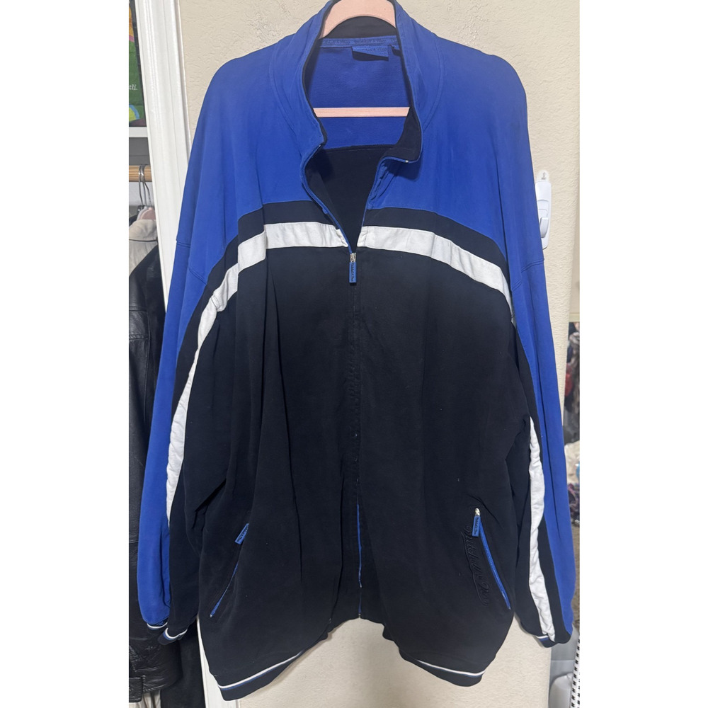 Mitchell & Ness Men’s 3XL Gray Cotton Blend Full Zip Varsity Track Jacket